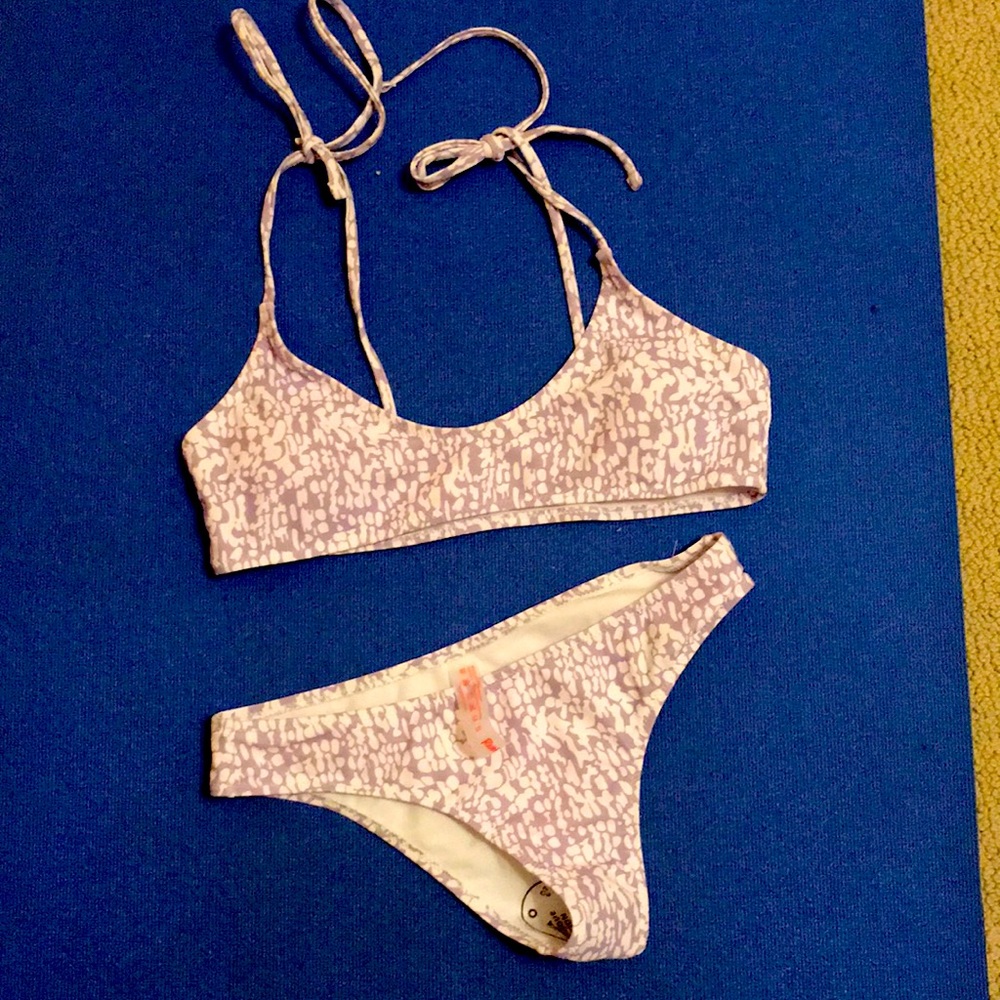 Never worn, ROMWE bikini. Size small, cheeky